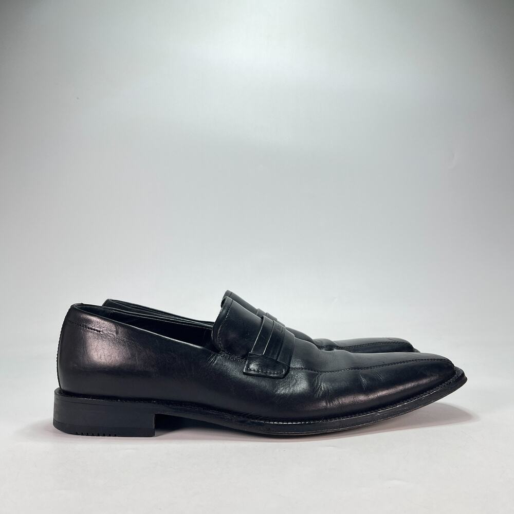 BOSS Hugo Boss Black Leather Penny Loafers Casual Shoes 10710 Men's Size 9.5